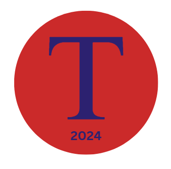 "T" Trump 2024 Sticker (2 inch, Red)